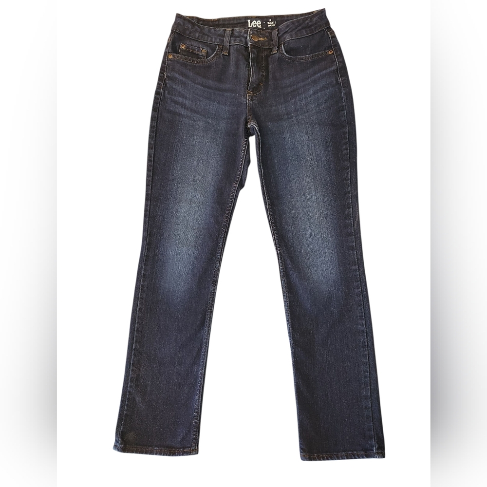 Lee Regular Fit Straight Leg Midrise Blue Jeans Size 4 M